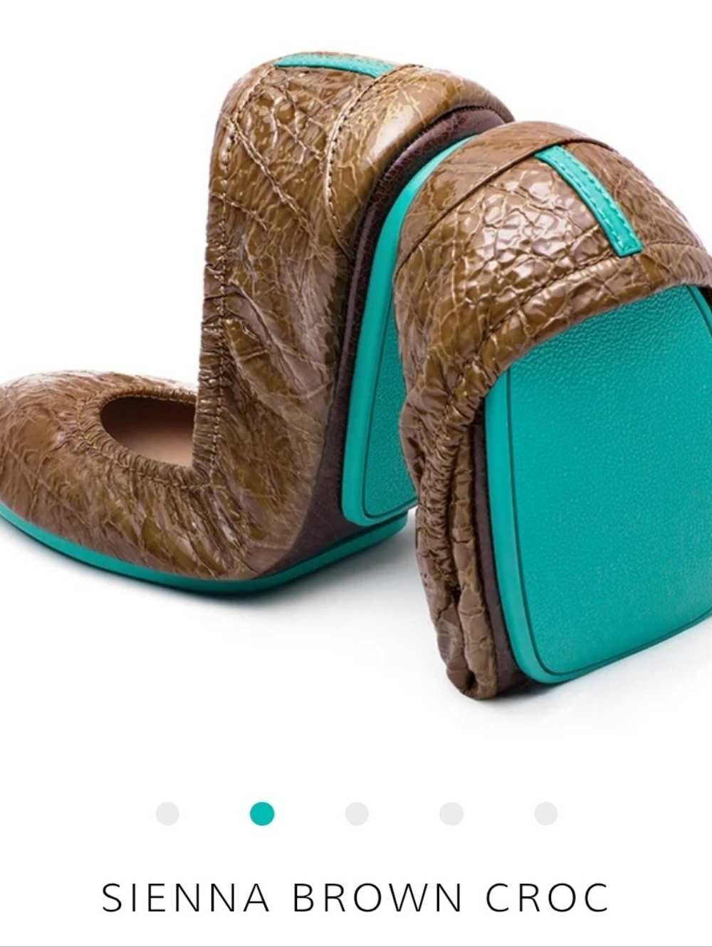 Tieks Sienna Brown Croc Patent - Size 13